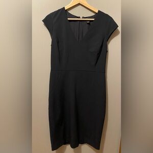 Ann Taylor Factory Sheath Dress Navy Blue (Size 4)